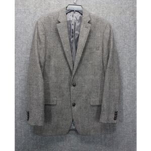 Lauren Ralph Lauren Slim Fit Wool Suit Jacket Black/Tan Herringbone 43L